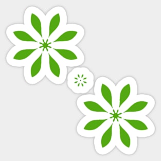Green flower Sticker